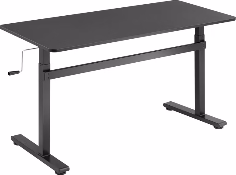 LogiLink EO0027 Computerbureau, Hoogteverstelbaar, Zwart, B/D/H: 140 x 117 x 60 cm