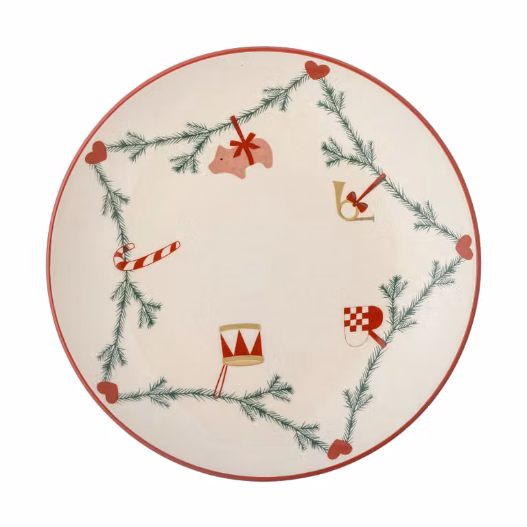 Bloomingville Yule dinerbord Wit Ø 25,5 cm