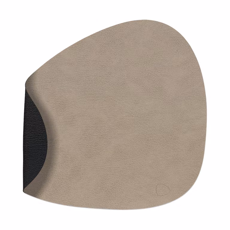 LIND DNA Bull placemat keerbaar curve L 1 stuks warm grijs-zwart