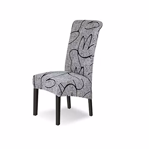 Lydevo Set van 4 XL Elastische Stoelhoezen voor Eetkamerstoelen, Wasbaar en Afneembaar