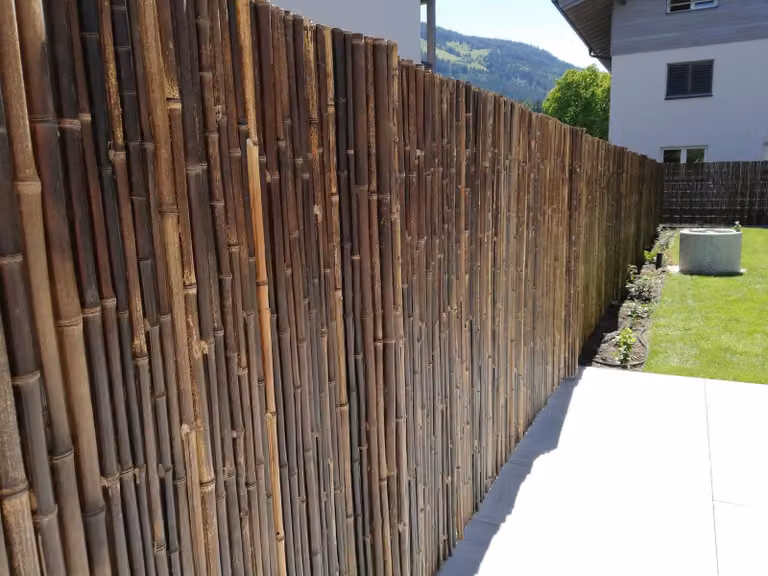 DE-Commerce Bamboe privacy scherm zwart, H 180 x B 180 cm