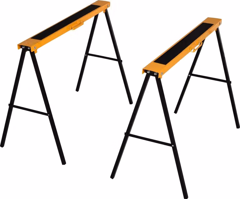 HOMCOM inklapbare assteun met antislip in oranje en zwart