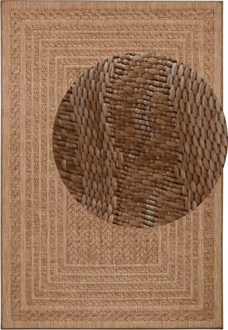 Hanse Home Limonero binnen- en buitenkleed, bruin/zand, polypropyleen, B/D: 120 x 170 cm