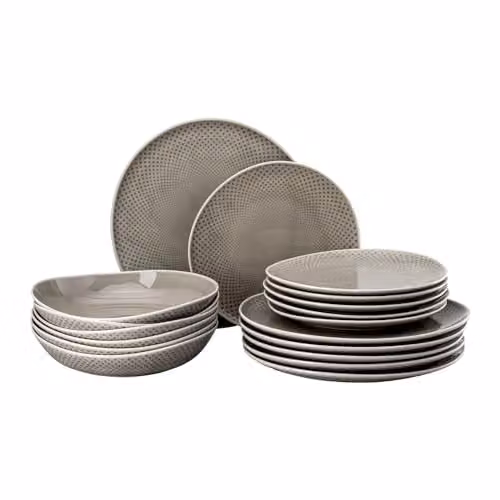 Rosenthal Junto Pearl Grey 18-delige serviesset met borden