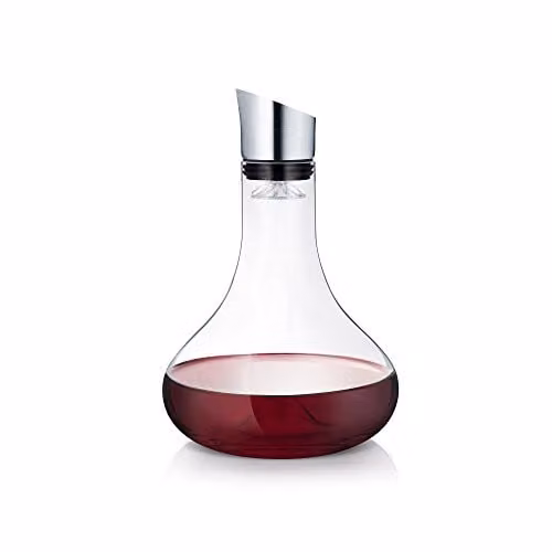 Blomus Alpha decanteerkaraf van glas met filter en ventilatie, Helder, H x B x D: 26,5 x 18 x 18 cm