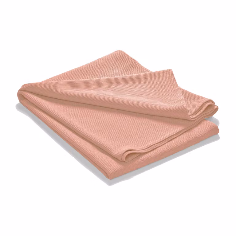 Etol Design Stripe sprei van stonewashed katoen, Dusty rose, 260 x 260 cm