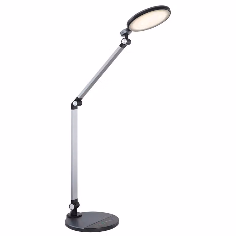 Globo Lighting Bureaulamp Konsti Zilver - Dimbaar en Instelbare Kleurtemperatuur - B/D/H: 50,0 x 19,2 x 90,5 cm