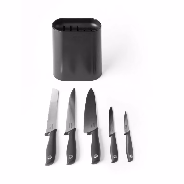 Brabantia Tasty messenblok staand met 5 messen