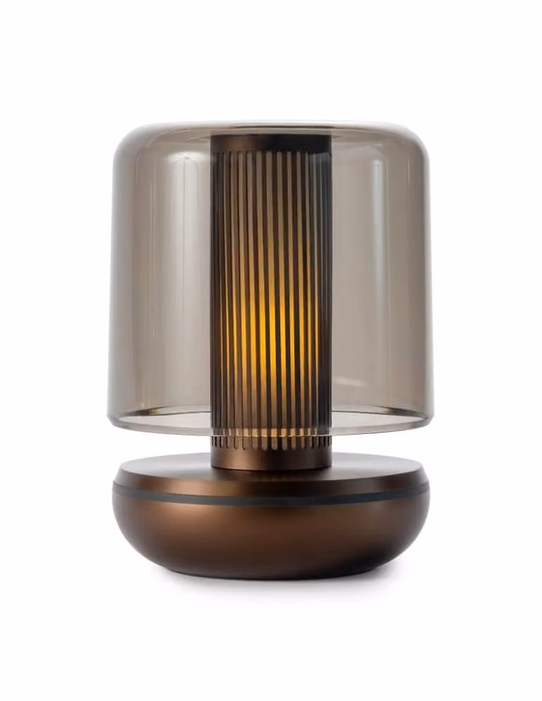 Humble Firefly oplaadbare tafellamp - Brons - Aluminium en glas
