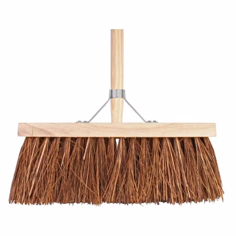 Talen Tools Bezem bruin met steel, breedte: 37 cm