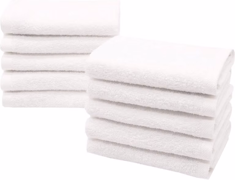 Set van 10 katoenen zeepdoeken en washandjes voor baby's, 30 x 30 cm