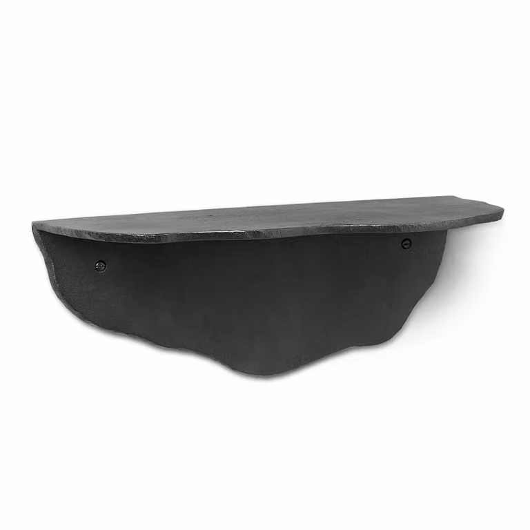 Ferm Living Fracture wandplank in zwartgeblakerd aluminium