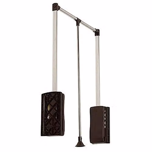SOTECH Verstelbare kledinglift, zwart, verchroomd staal, voor kastbreedtes 875 - 1200 mm
