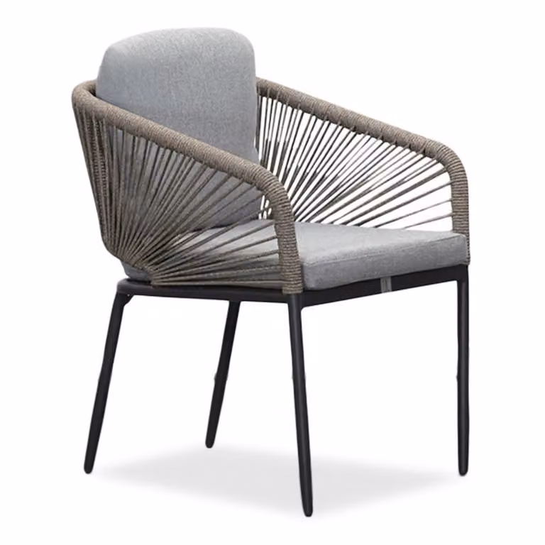 LUX outdoor living Savanna dining tuinstoel - aluminium en touw - antraciet