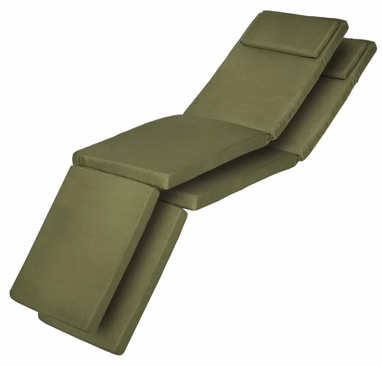Beautissu LoftLux DC luxe 2-delige ligstoelhoezen voor volwassenen, olijgroen, B/D/H: 175 x 45 x 5 cm