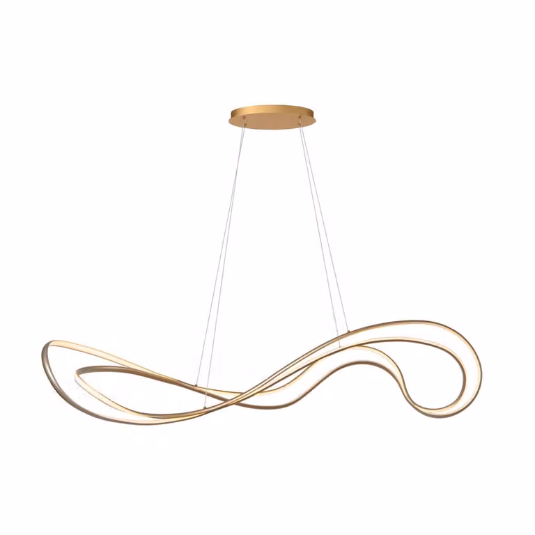 Lucide SARDANA Design Hanglamp - Mat Goud/Messing - Dimbare LED - Premium