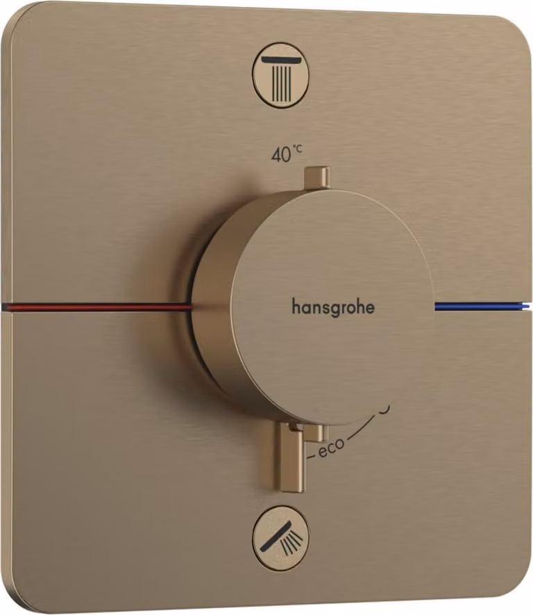 Hansgrohe ShowerSelect Com.Q thermostaat UP met 2 uitgangen, geborsteld brons