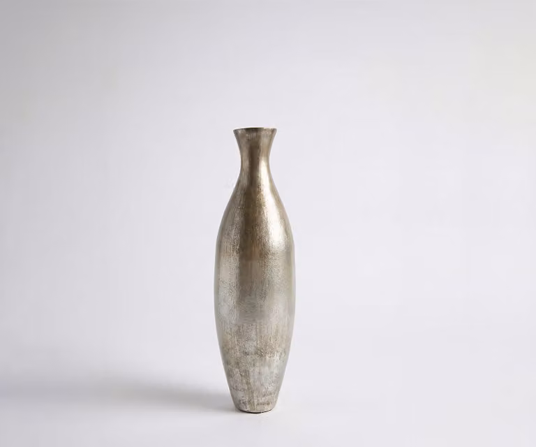 DELIFE Vaas Nuvia Handgemaakt Glas Platin Aurum B: 20 cm, D: 20 cm, H: 68 cm