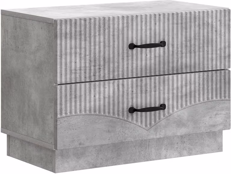 vidaXL Nachtkastje - Betongrijs - Vintage - Hout - B: 62 cm, D: 34,5 cm, H: 44,5 cm