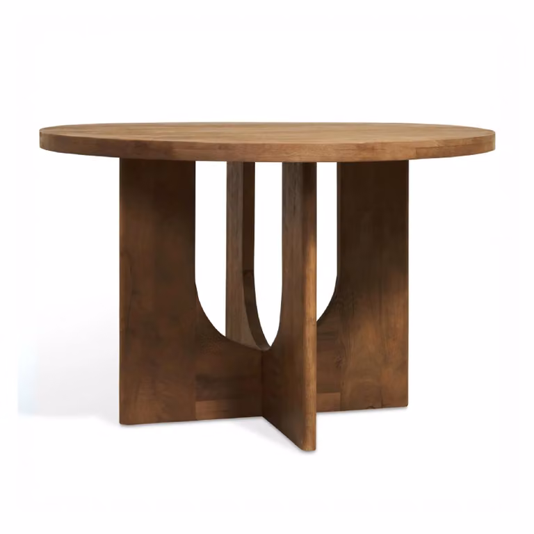 Nest of Nora Jona Ronde Eettafel van Mangohout - Ø 120 cm - Bruin