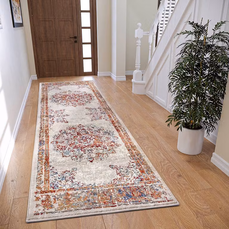 home24 Oosters vloerkleed Maderno beige B/D/H: 80 x 240 cm