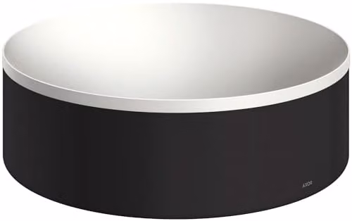 Hansgrohe AXOR Suite opzetwastafel, rond, SolidSurface, met metalen frame, zonder overloop, Diameter: 30 cm, matzwart