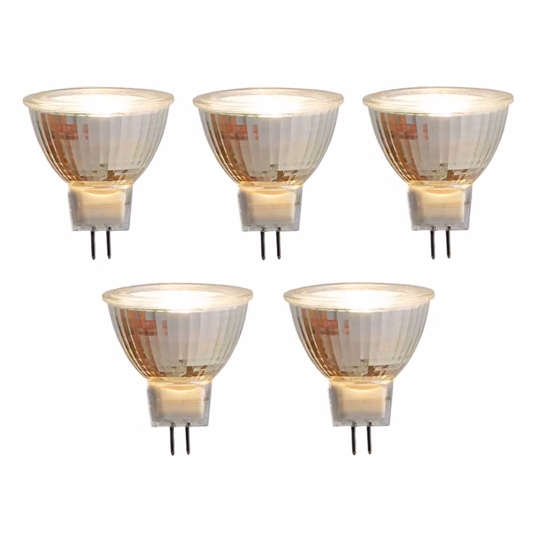 LUEDD Set van 5 GU5,3 LED lampen MR16 5W 420 lm 2700K Warm wit 12V