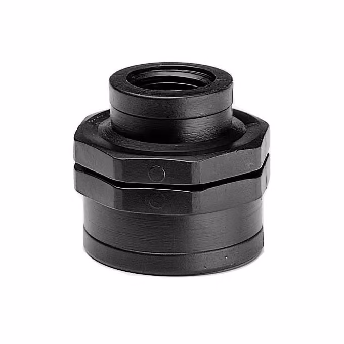 Ubbink Connector Sok met 2x Binnenschroefdraad 1 x 1/2 inch - Zwart