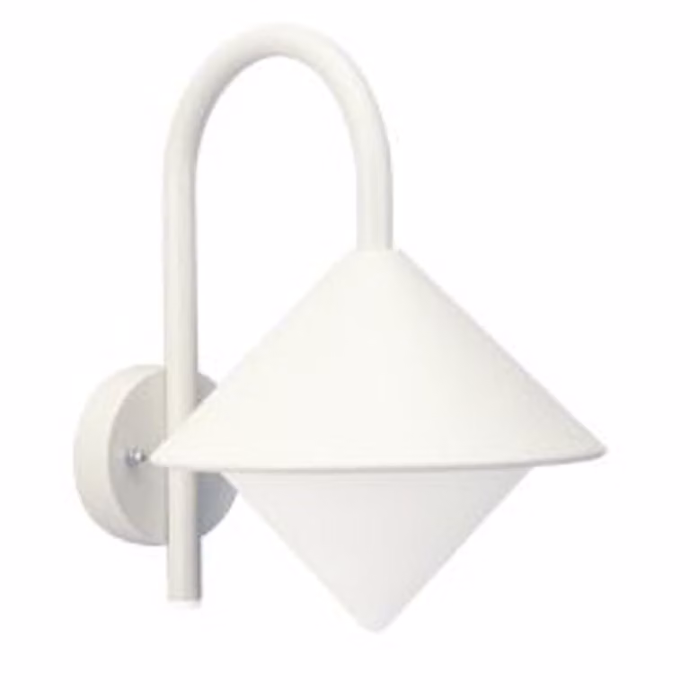 Albert Wandlamp buiten Triangle wit 26 cm