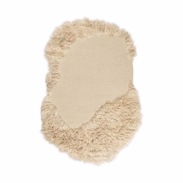 Ferm Living Norte vloerkleed Beige Wol B/D: 150 x 200 cm