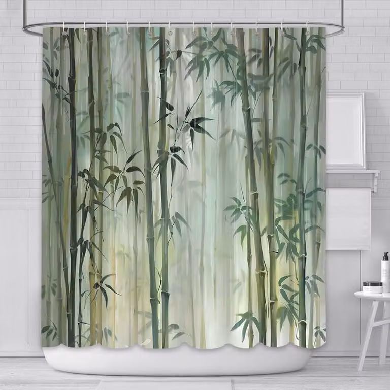 Bamboe Douchegordijn 180 x 180 cm - Waterdicht en Duurzaam voor de Badkamer