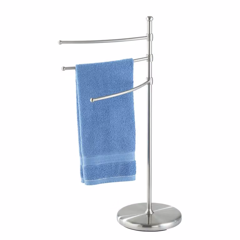 home24 Handdoekrek II verchroomd staal zilver B/D/H: 90 x 29 x 53 cm