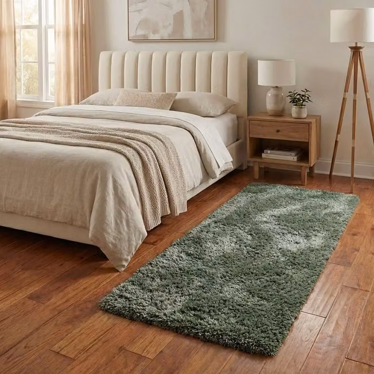NATURL. Wasbare loper Blaze Groen B: 80 cm, L: 250 cm