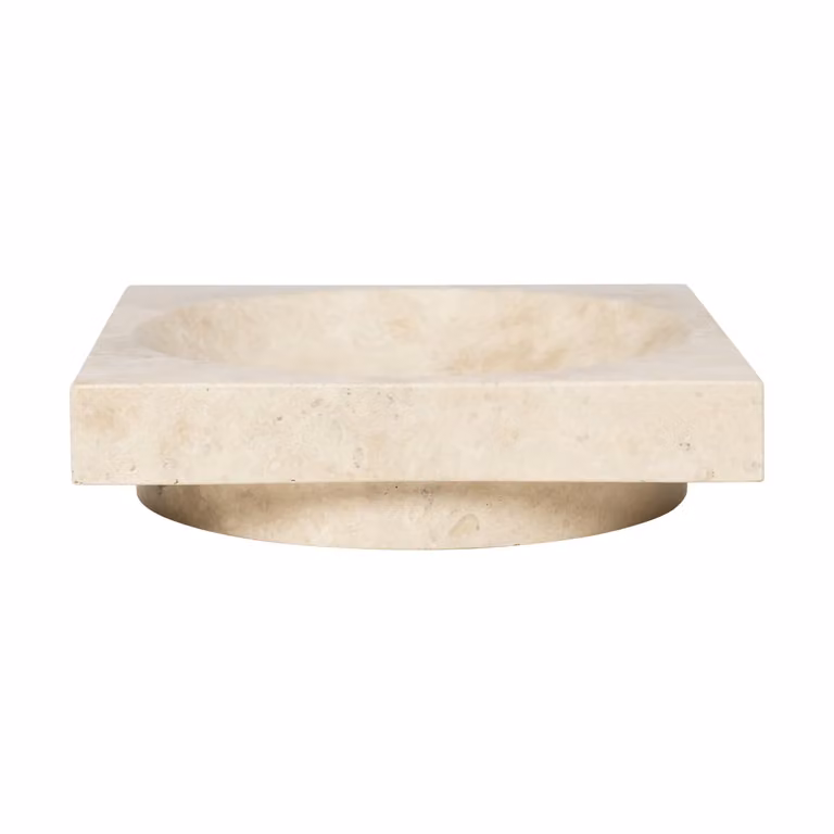 Ferm Living Hew decoratieschaal laag Travertine