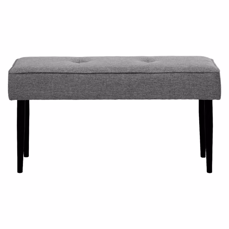 Nest of Nora Halbank Zovia Zitbank - Grijs - Stof met stalen poten - B/D/H: 100 x 36 x 48 cm