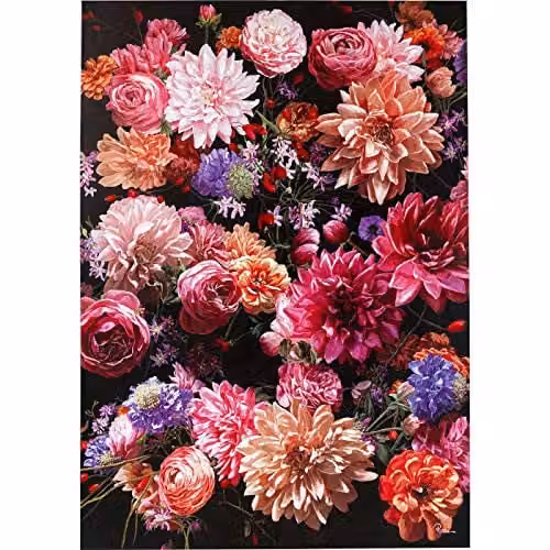 Kare Wandfoto Touched Flower Bouquet Multicolour B: 200 cm, H: 140 cm