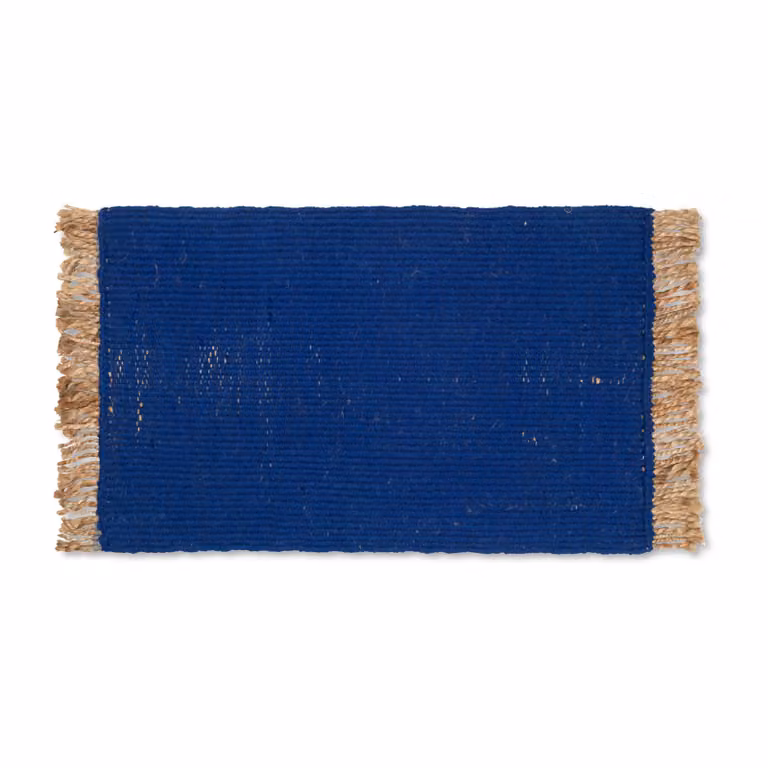 Ferm LIVING Block deurmat Blauw B: 80 cm, D: 50 cm