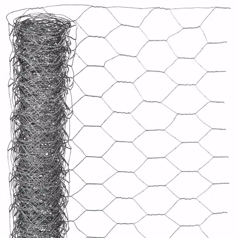 Nature zeskantig gaas verzinkt grijs B: 50 cm, L: 3 m, Maaswijdte: 25 mm