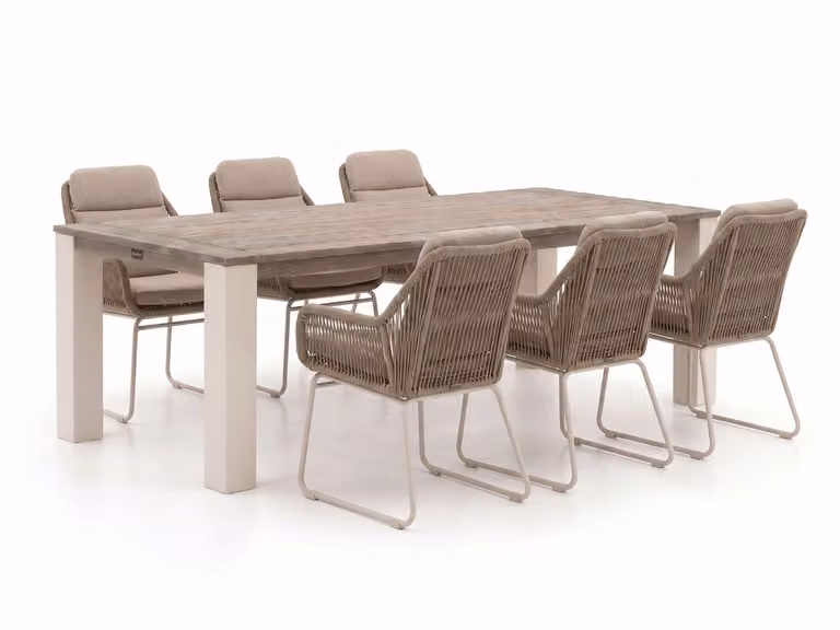 Intenso Furniture Diningset Intenso 7-delige tuinset van teakhout voor 6 personen