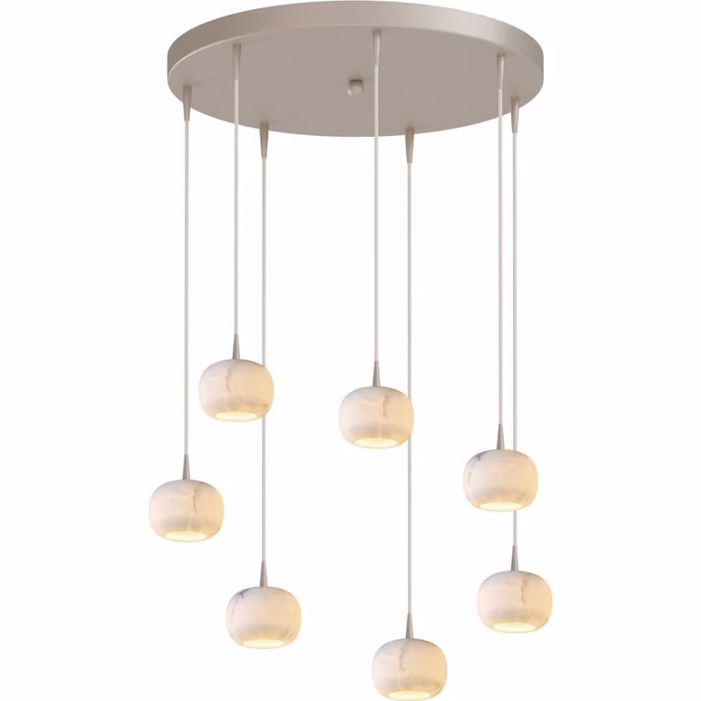 Masterlight Design hanglamp Alta 7-lichts beige terra