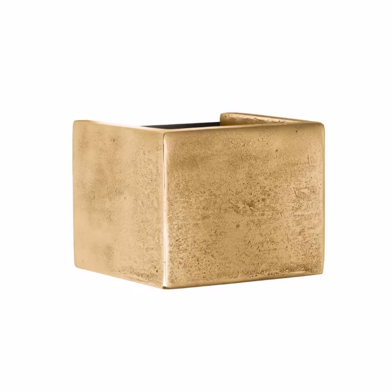 Fischer & Honsel Cog Gouden wandlamp met LED en up-down effect, B: 12 cm, D: 10 cm, H: 11,5 cm