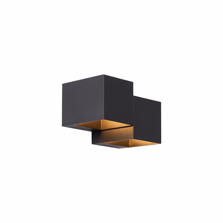 Qazqa Moderne Wandlamp Zwart 2-Lichts - Aluminium Up & Down Accentverlichting