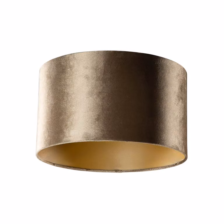 Qazqa Velours lampenkap brons met gouden binnenkant B/D/H: 35 x 35 x 20 cm