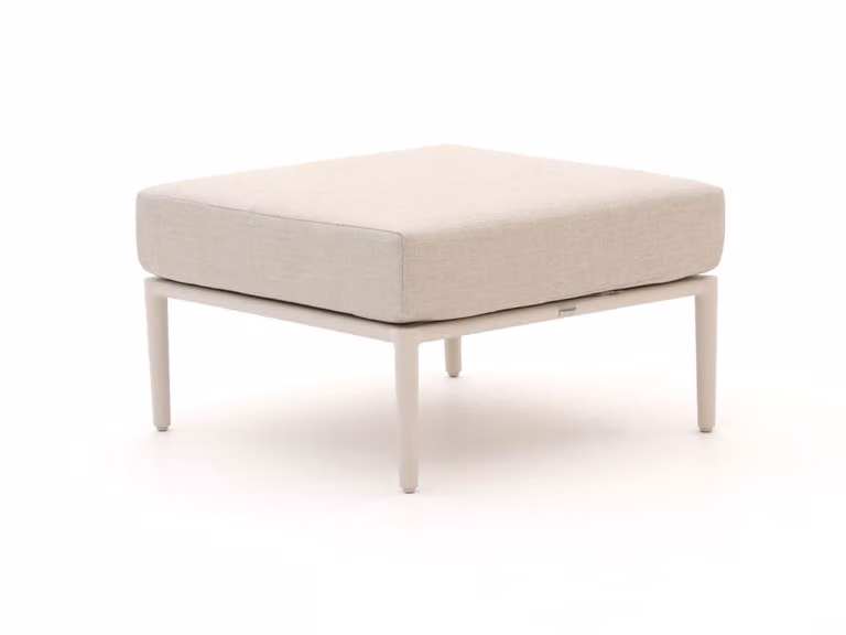 Bellagio Mineo Voetenbank van gepoedercoat aluminium in beige en bruin, 71 x 71 x 71 cm