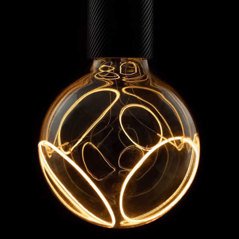 Segula Illusion 2 ringen Design LED Lichtbron - 8W - E27 - 400lm - 1900K - Ø 12,5 cm - Transparant Glas