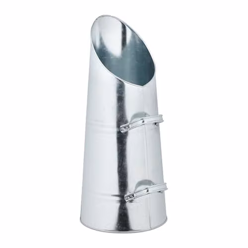 Relaxdays Kolenkit van metaal met handgrepen, 16 liter, zilver