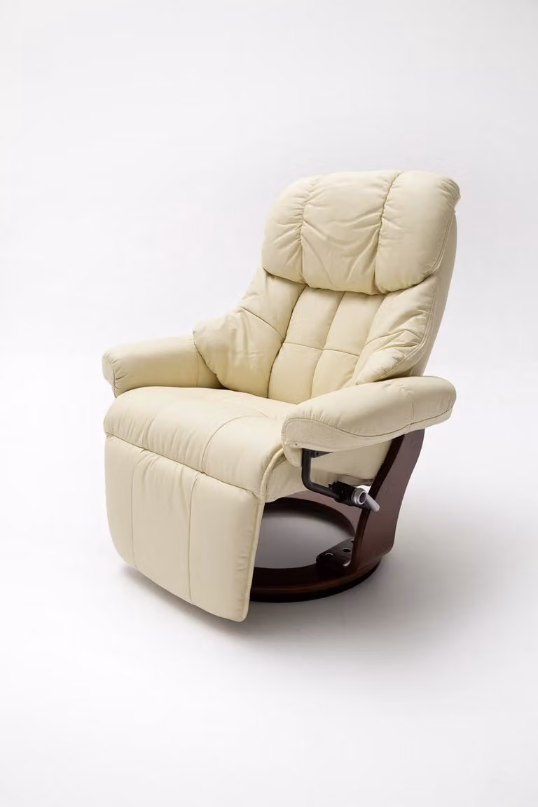 MCA Furniture Relaxfauteuil Calgary Crème B/D/H: 90 x 84-166 x 105 cm