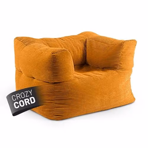 Lumaland Modulaire Corduroy Zitzak voor Volwassenen - Comfortabele Beanbag voor Woonkamer, Slaapkamer of Kinderkamer - B/D/H: 96 x 72 x 70 cm