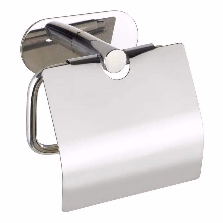 home24 Wc-rolhouder Shine, roestvrij edelstaal, zilver, B: 14 cm, D: 7 cm, L: 125 cm