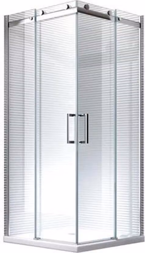 Glaszentrum Hagen Douchecabine Artemis met schuifdeur en douchebak, 80 x 80 x 195 cm